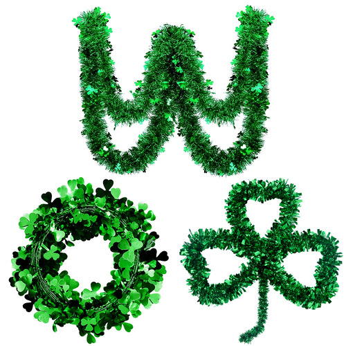 Cross-border new St. Patrick's green shamrock tops Irish holiday atmosphere decorations scene props