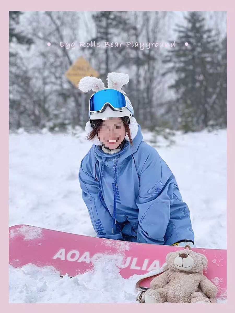 Ski Helmet Decoration Cartoon Plush Rabbit Ear Stickers Motorcycle Helmet Accessories