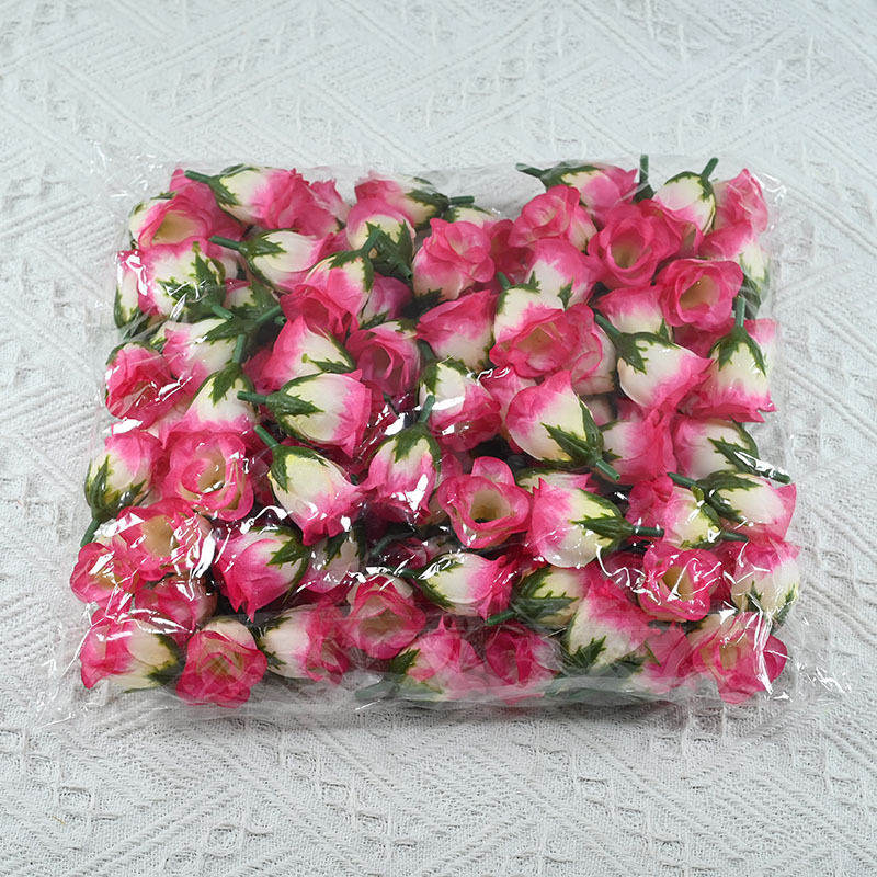 4 cm flores falsas flores coreanas pequeñas rosas pétalos de flores accesorios de boda hechos a mano