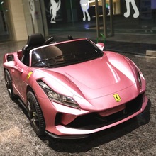 法拉利儿童电动玩具车四轮四驱汽车摇摆车遥控汽车可坐1-12岁宝宝