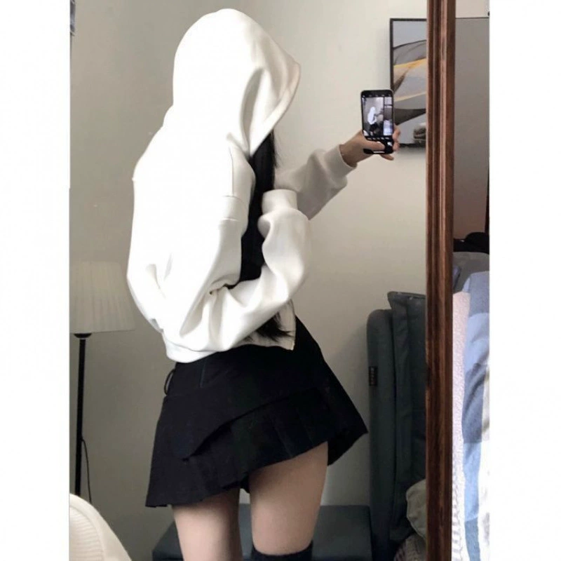 Short hoody, sweatshirt, jacket, Korean style