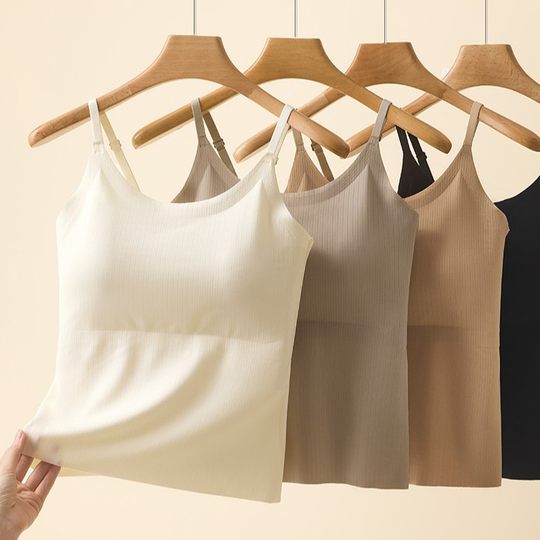 Ice silk cool seamless sling wrapped chest spring and summer new style with fixed coaster base coat all-match slim vest