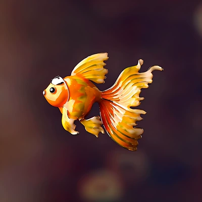 Japanese and Korean Goldfish Brooch High-end Female Temperament Enamel Colored Koi Corsage Niche Design Sense Pin Suit Accessories (Yaxa sancaqları) - golden-goldfish