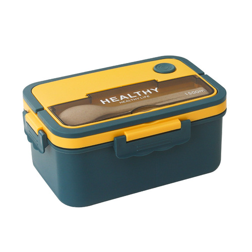 Cross-border lunch box compartment microwave lunch box student Nordic style portable tableware plastic insulated lunch box office worker