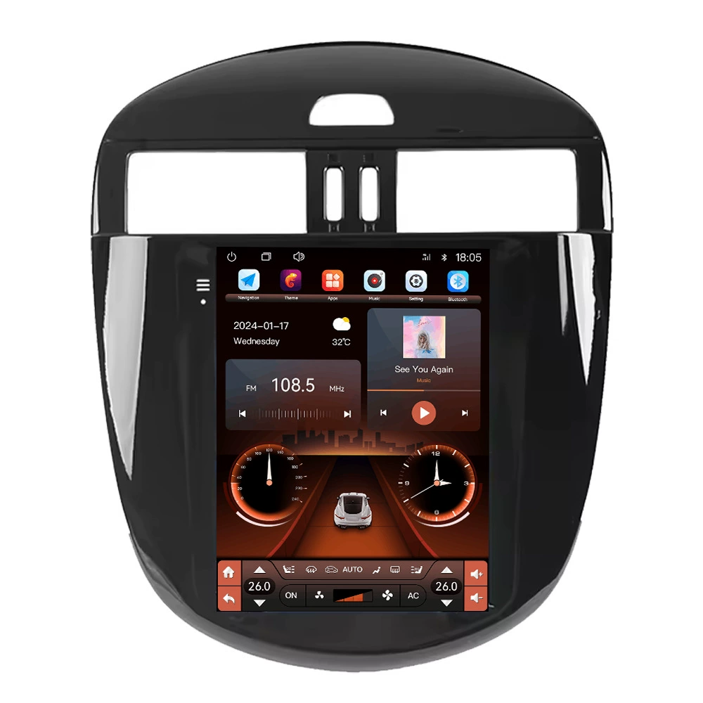 Подходит для навигационной панели Tiida 11-15, аудиопанели 9.7inch Android, навигации с большим экраном, универсальной рамки