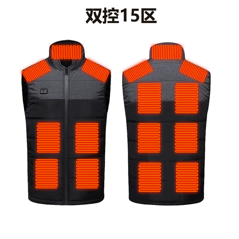 검은 색과 회색 이중 제어 영역 15