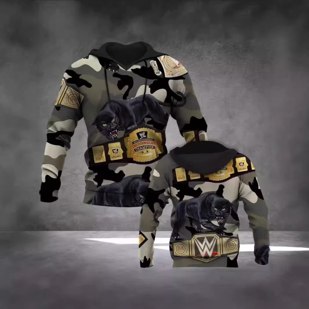 Sudadera con estampado 3D de leopardo y camuflaje para niño, sudadera con capucha._voghion.com