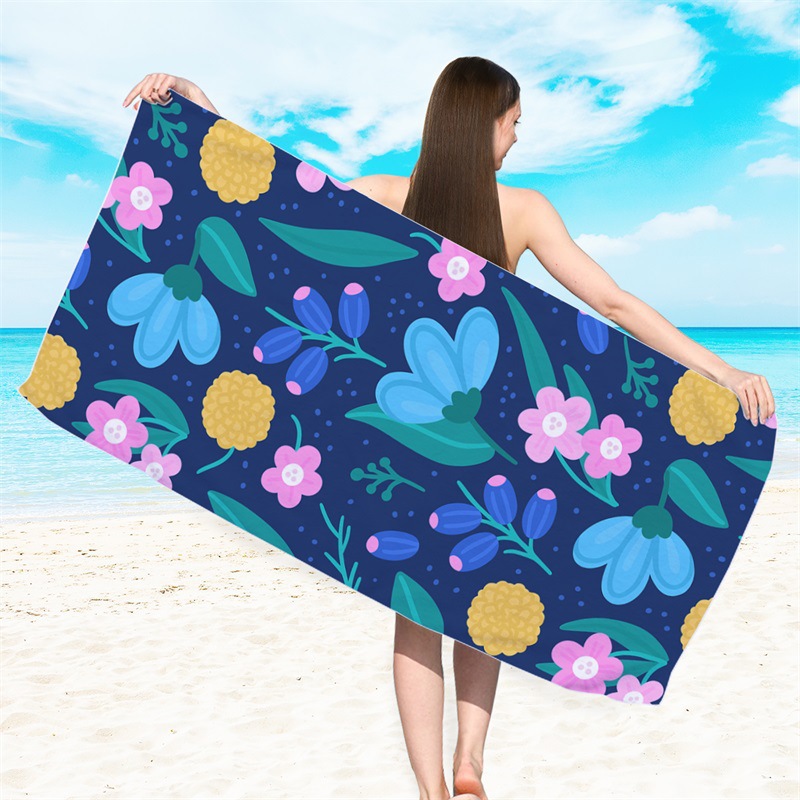 Comercio exterior Amazon toalla de playa de impresión digital europea y americana toalla de secado rápido toalla de felpa de microfibra toalla de baño de piscina