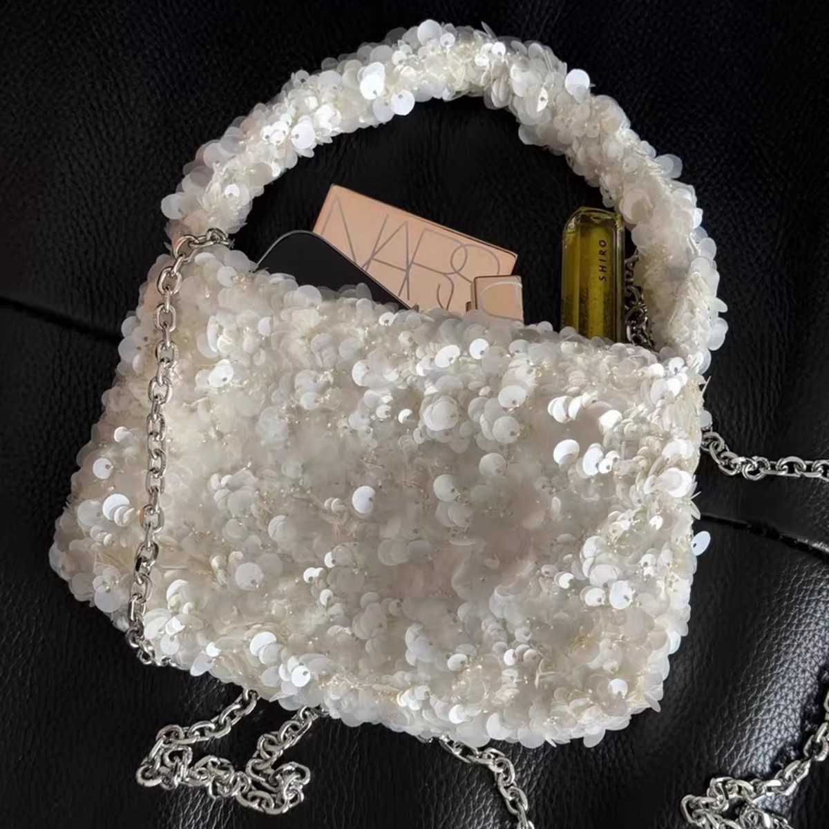 Sequin Shoulder Bag For Women, Versatile Crossbody Evening Handbag_voghion.com