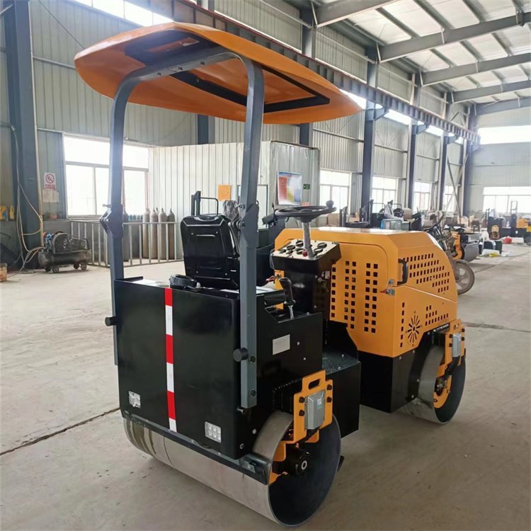 compactor de carretera pequeño 3 toneladas de vibración tipo empuje manual de acero doble compactor de mano asfalto 1 tonelada de ingeniería compactor