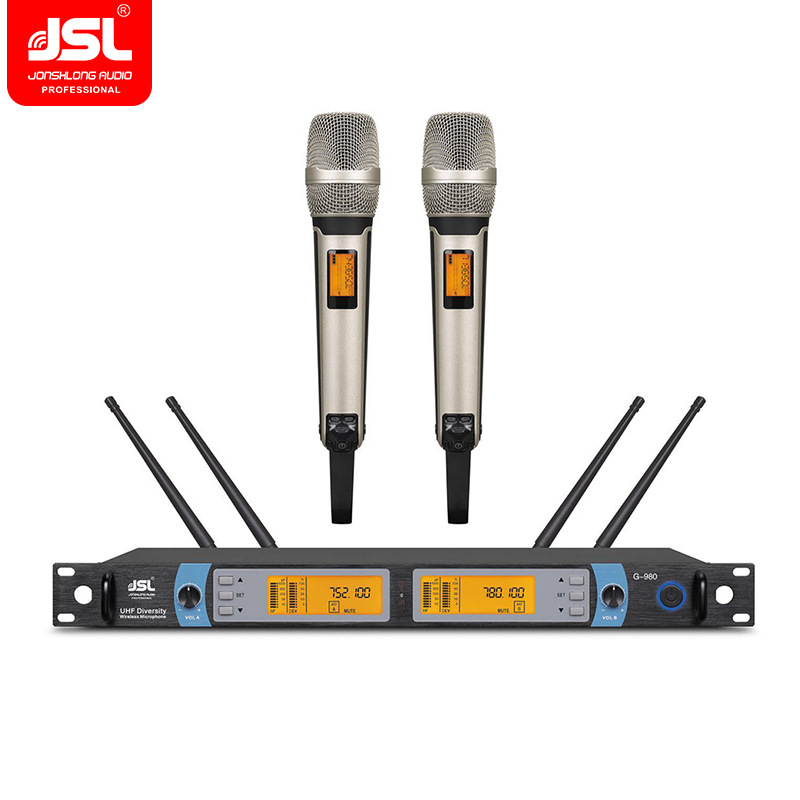 爵士龙G-980真分集一拖二U段无线话筒 演出会议主持家庭K歌麦克风