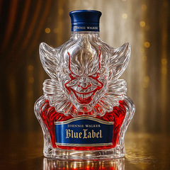 跨境包装 Funny Bigfoot Whiskey Bottle 小丑人物威士忌红酒瓶