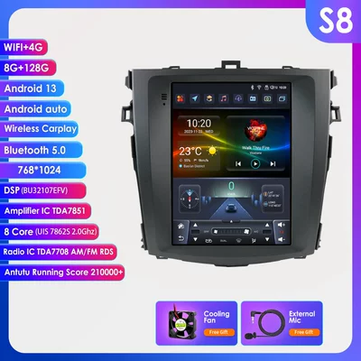Car Navigation — DVD Navigation - 8128g-wifi4glte-version-7862-carplay-eight-core-97inch-suitable-for-06-13-toyota-corolla