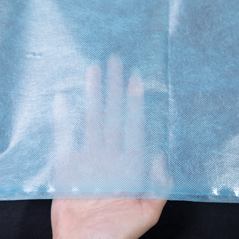 淋膜无纺布厂家定制天蓝色覆膜淋膜无纺布PP聚丙烯淋膜无纺布