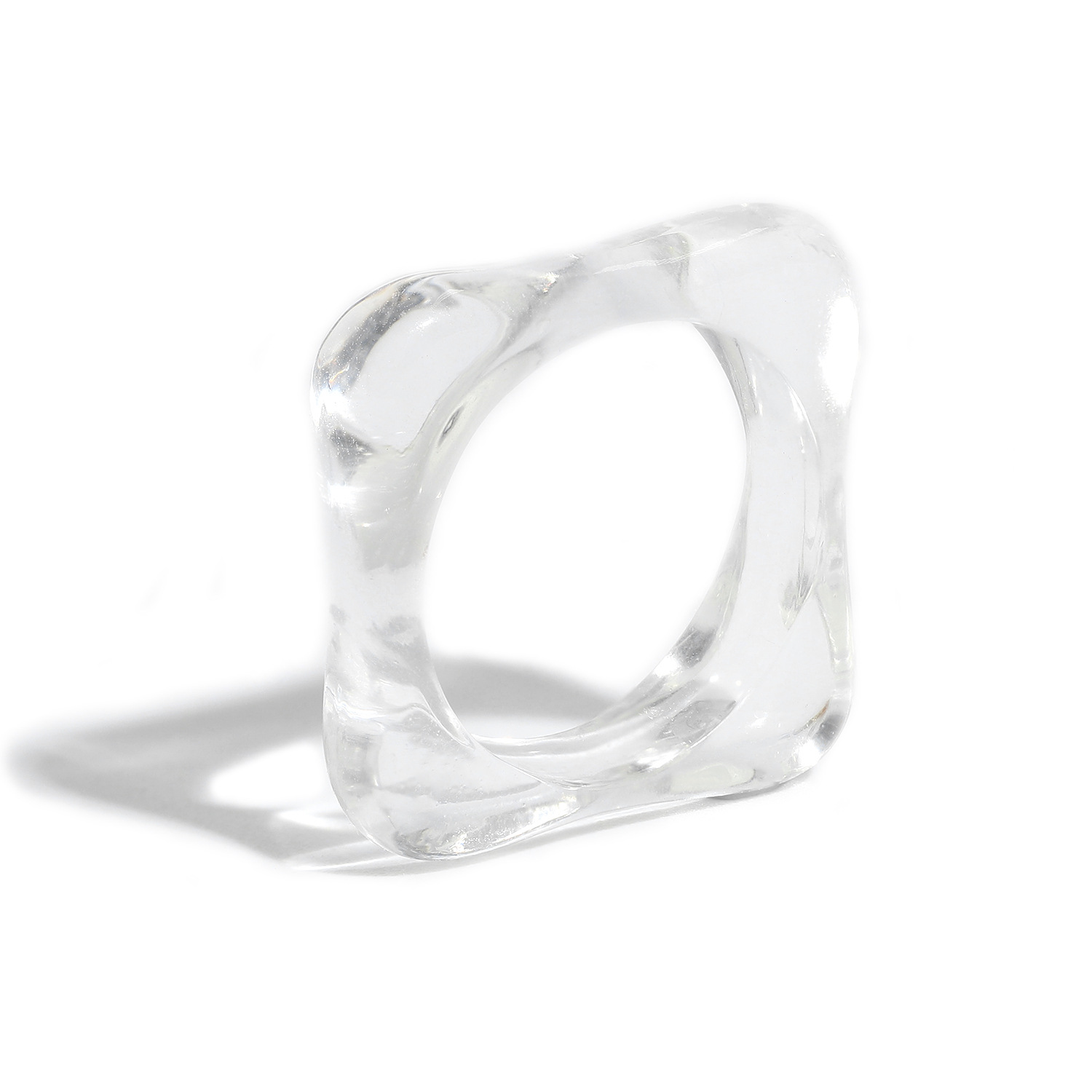 Hip-hop Color Diamond-shaped Resin Ring display picture 19