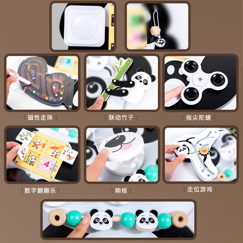 Educación temprana Montessori para niños, desbloqueo, tablero ocupado, 2-3 años y medio, material didáctico de rompecabezas para bebés, juguetes de casa ocupada al por mayor