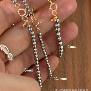 秋冬季精工亮面抛光圆珠不褪色手链韩系百搭ins风美产14k包金高级