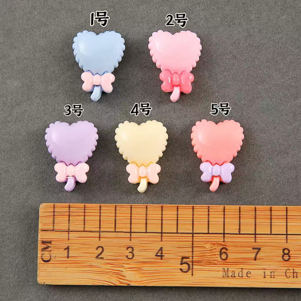 新しい弓ラブバルーン樹脂アクセサリー diy 携帯電話ケースヘアロープ収納ボックス水カップ冷蔵庫マグネット素材