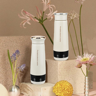 Small Portable Electric Heating Water Cup, Integrated Heating and Insulation Kettle, Mini Automatic Health-Preserving Kettle, Travel Cup