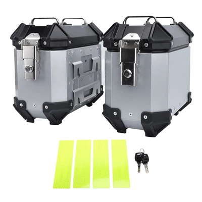 Universal 28L/32L/36L/45L/55L/65L/80L/85L/100L Motorcycle trunk - 18l-side-boxsilver
