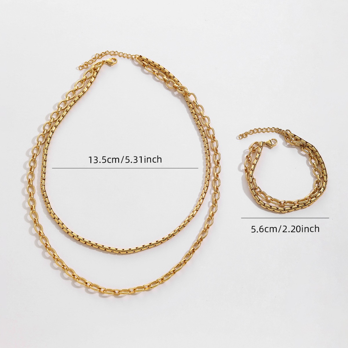 Minimalist Layered Bracelet Set Stackable Lightweight Jewelry_voghion.com