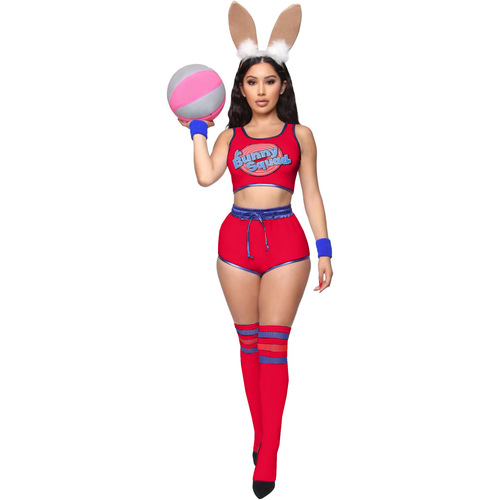 Cross-border women's basketball and football exhibition tops and shorts headwear set of three cheerleader cheerleading performance costumes