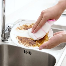 10片韩版不易沾油棉纱洗碗巾厨房清洁百洁布桌布 抹布 吸水抹布