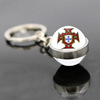 Football double-sided chain, glossy pendant, keychain, souvenir, 2022