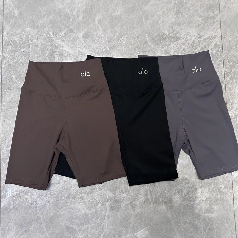 Alo Yoga Shorts Women's Pilates Outer Wear Sports Running Fitness Cycling Pants Peach Butt Lifting Pants Tights