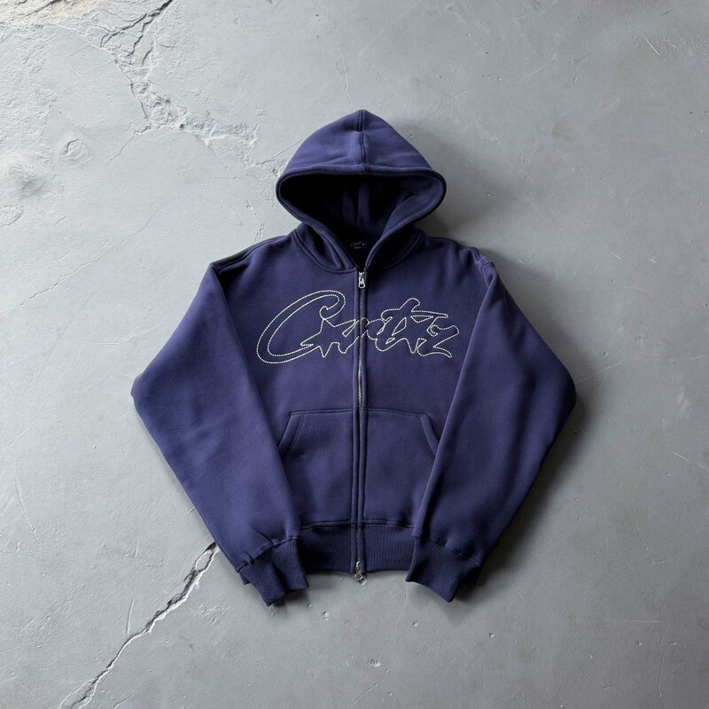 Corteiz Alcatraz High-Quality American Street Hip-Hop Printed Zip-Up Hoodie Men's Jacket
