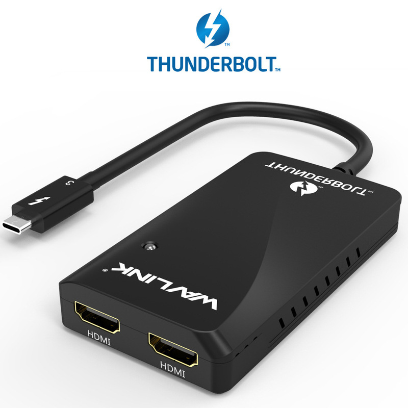 Wavlink thunderbolt3 Interface Splitter type-c thunderbolt 3 to Dual HDMI Multi-screen Extender