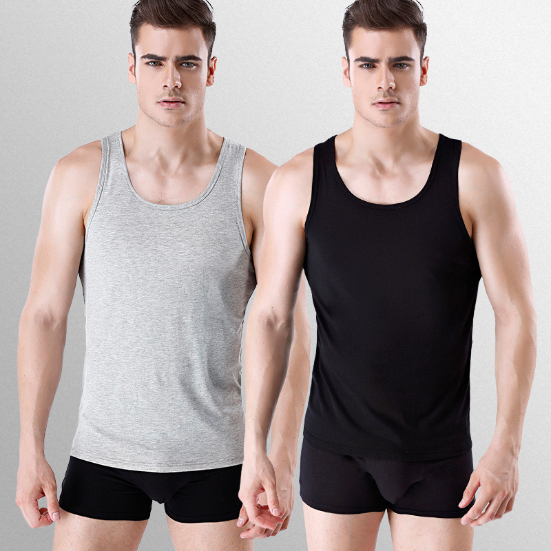 2024 New Men's Vest Summer Thin Cotton Trendy Casual Sleeveless Sports Men's Vest