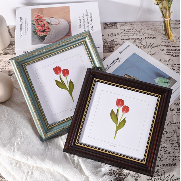 European Retro Brown Square 78-Inch 10inch 12inch American Photo Frame Sketch Paper-Cut Puzzle Frame Wholesale