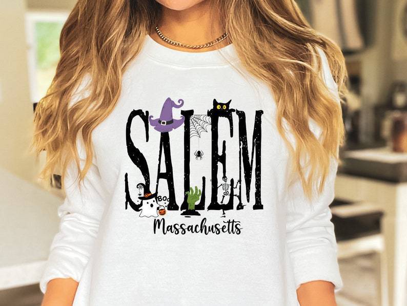 2026Hocus Pocus Witch Sweatshirt Halloween Round Neck Halloween Sweatshirt Fashionable Stylish Simple Casual