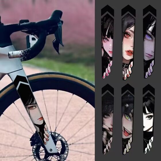 Road bicycle decoration waterproof mountain bike personality two-dimensional animation eyes modified stickers foreign trade explosions
