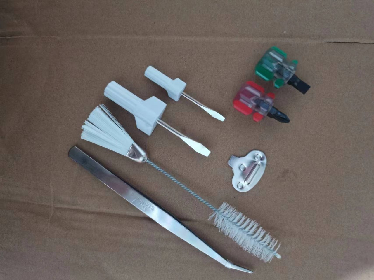 家用缝纫机双头清洁毛刷 清理灰尘镊子平口螺丝刀清洁工具7件套