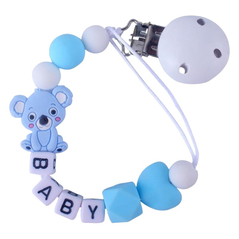 Suministros para bebés de silicona chupete clip anti-perdido cadena Amazon mordedor cadena anti-gota Comercio exterior caliente-Venta de chupete cadena