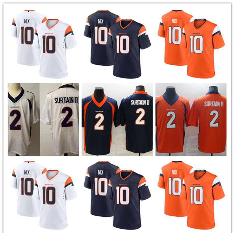 Wholesale Nfl Football Jersey Broncos 10 New Style Broncos Bo Nix Jersey Can Be Shipped on Behalf of Others