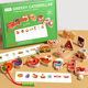 Children's Early Education Educational Rope Tying Shoelace Wooden Caterpillar Beading Game Focused on Logical Thinking Training Toys