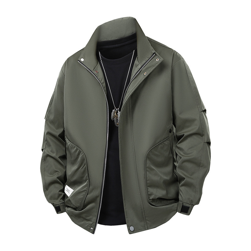 Transfronterizos chaqueta de tamaño extra hombre primavera y otoño 2025 nuevo chaqueta de trabajo para niños, ropa de asalto para hombres, marca de moda