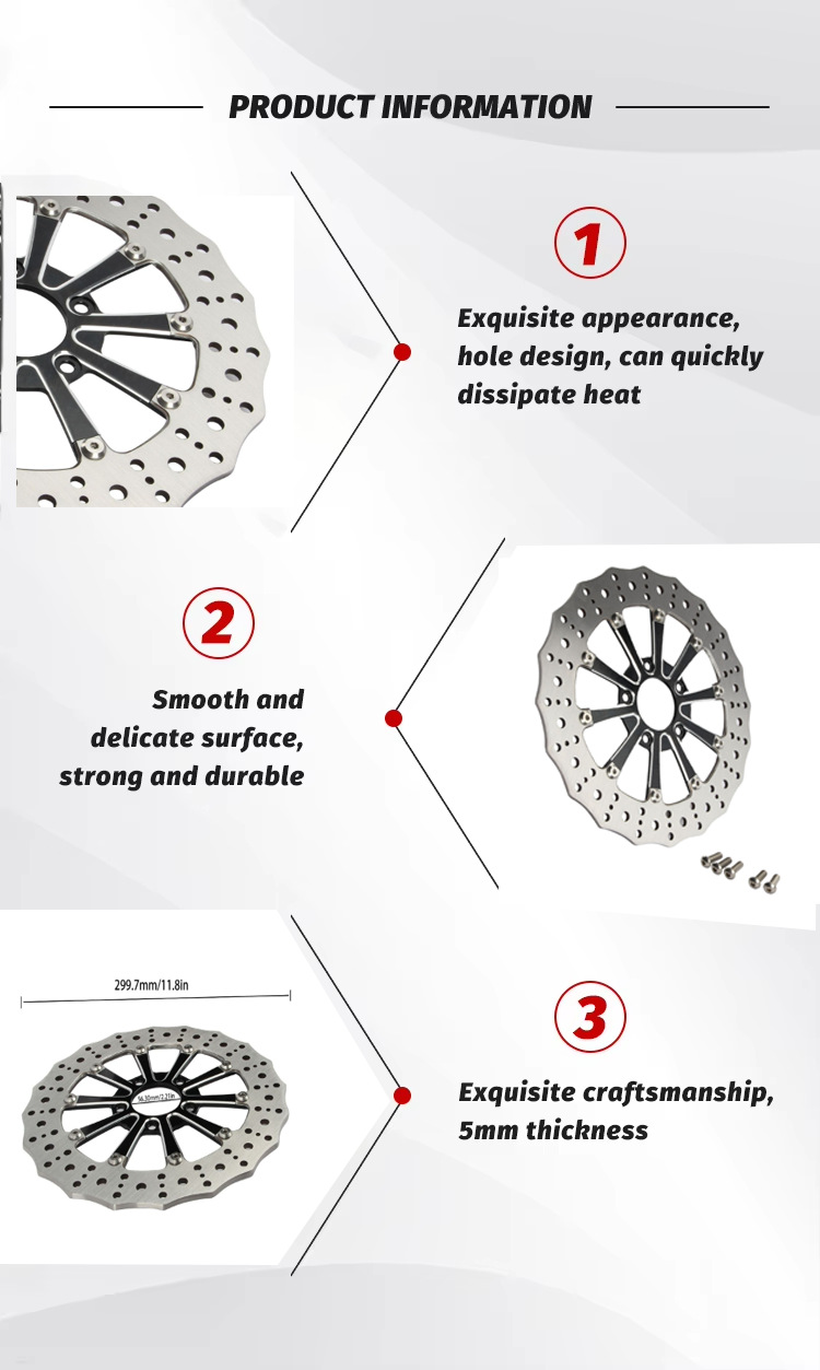 Source factory wholesale 11.8inch front brake disc floating type suitable for Harley Davidson motorcycle modification