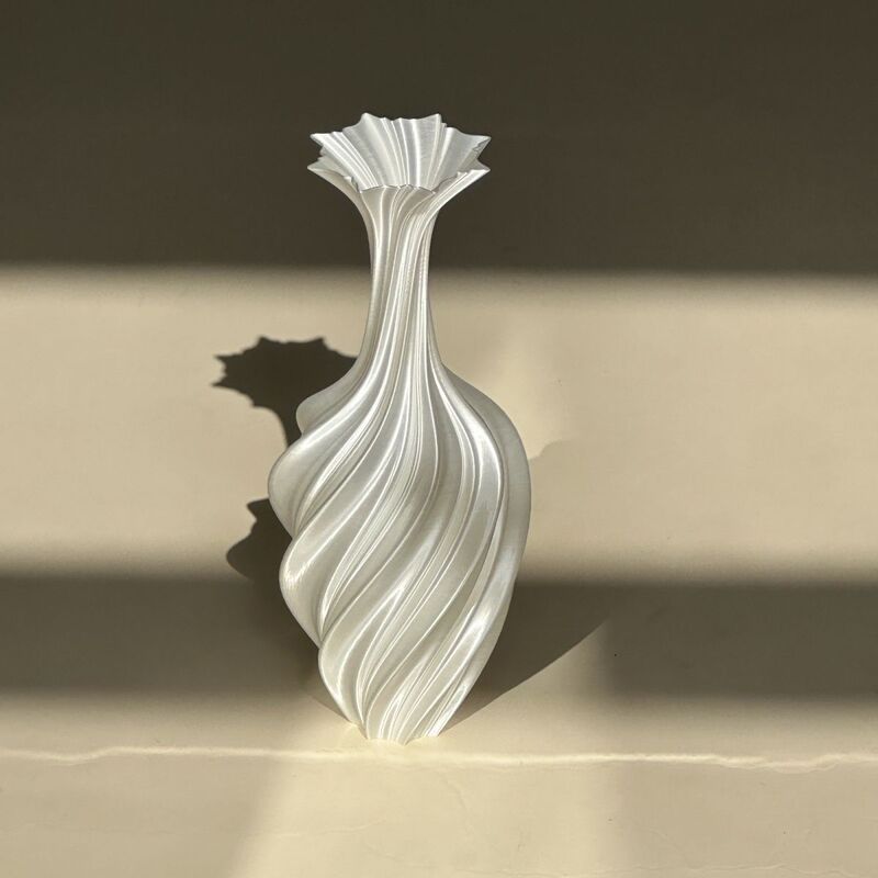 3D打印新款艺术抽象花瓶扭曲复古插花装饰摆件北欧简约ins轻奢风|undefined