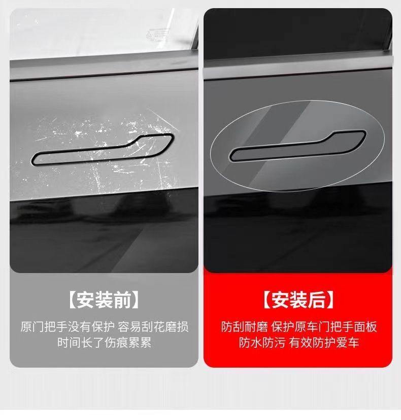 Suitable for Tesla Model Y-3, protective handle and door bowl protective sticker, transparent model for refreshing the car door