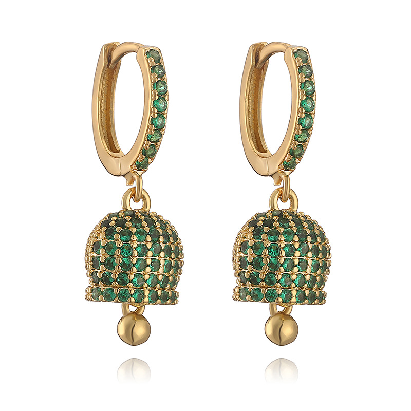 1 Paar Elegant Klassisch Geometrisch Glocke Kupfer Tropfenohrringe display picture 7