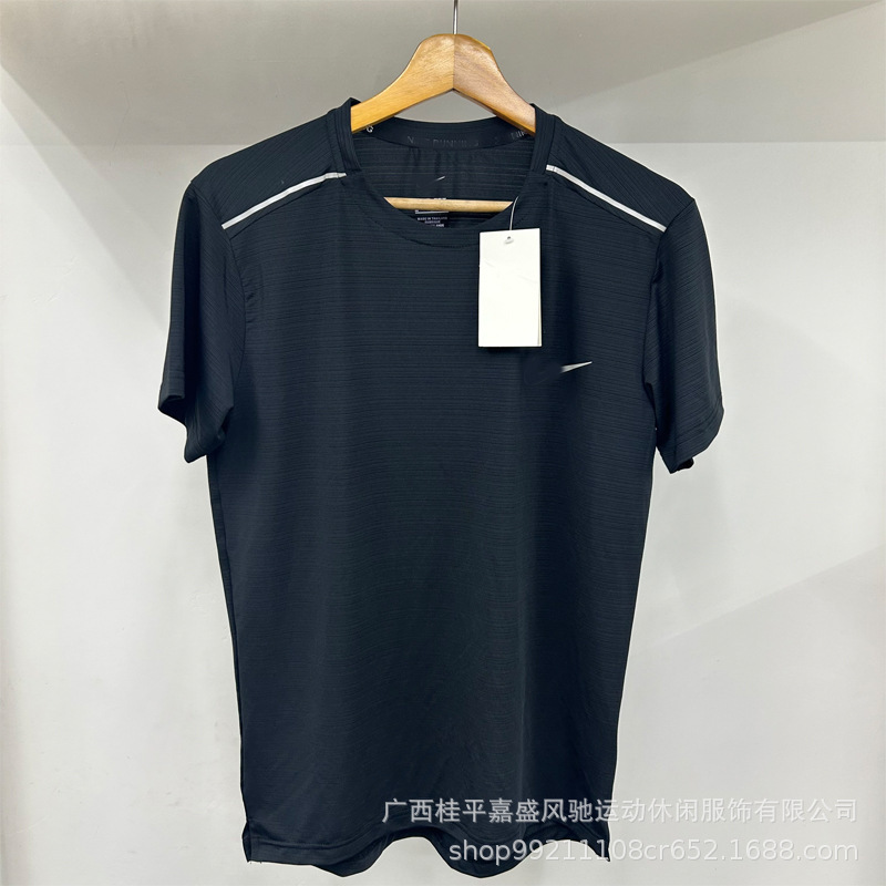 外贸批发体育生训练速干田径训练服跑步运动服短袖运动反光运水晶|undefined