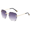 Fashionable brand sunglasses, square glasses, simple and elegant design, gradient