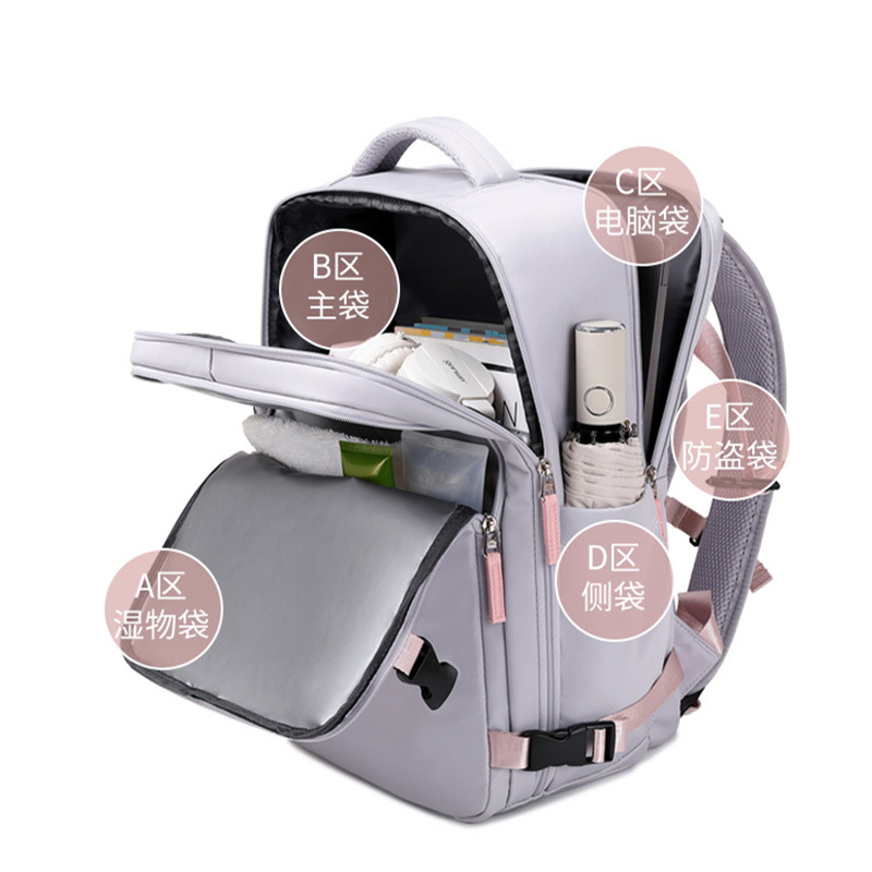 Mochila estudiantil multifunción - Ligera, gran capacidad, unisex, para deportes/viajes/negocios, portátil