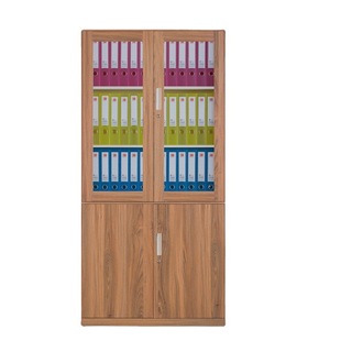 Archival File Cabinet Steel File Cabinet Low Cabinet Iron Cabinet Storage Cabinet Imitation Wood Grain with Lock Transfer Office Cabinet Supply