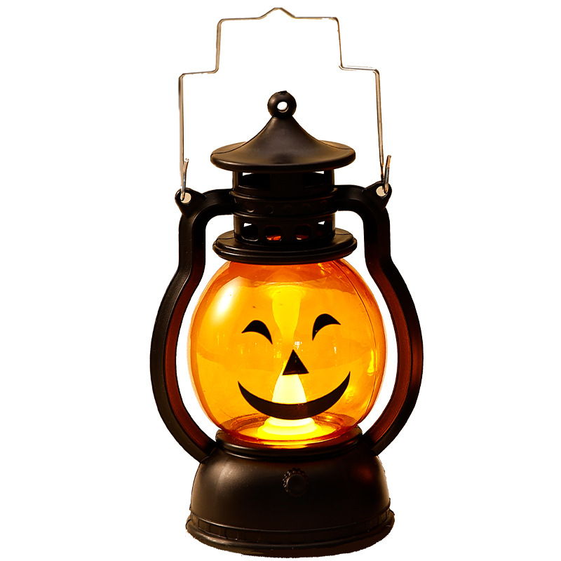 Halloween retro lámpara de aceite portátil lámpara de calabaza fantasma lámpara extraña luminosa luz de noche decoración de pastel 2025