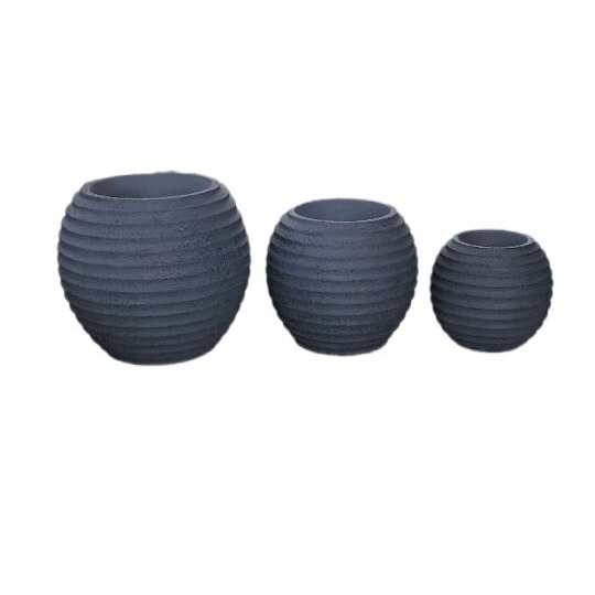 Round ball horizontal grain glass fiber reinforced plastic floor vase shopping mall airport lobby real estate company landscaping vase